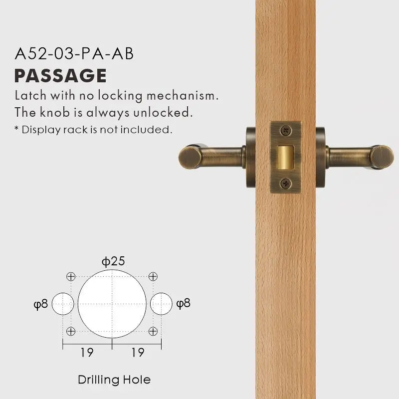 Linear Knurled Solid Brass Door Lever Set, European Mortise