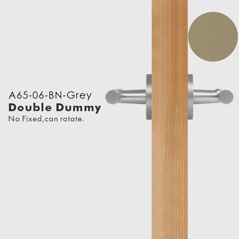 Leather Wrapped Solid Brass Door Lever Set, US Standard
