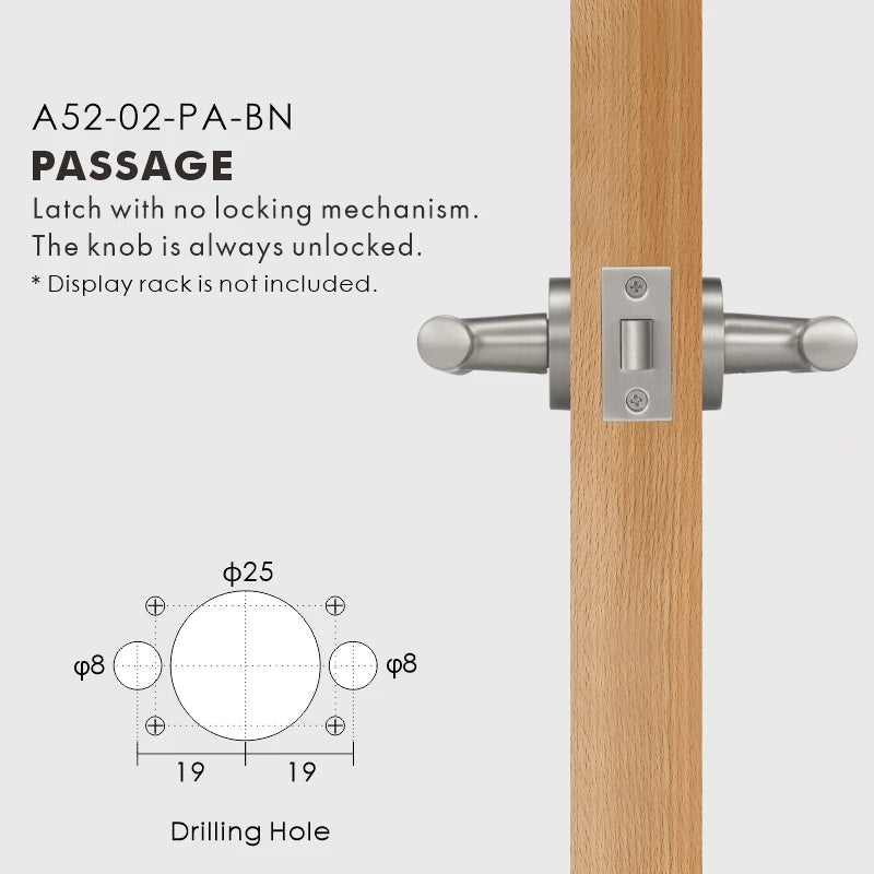 Diamond Knurled Solid Brass Door Lever Set, European Mortise