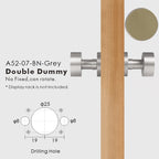 Round Solid Brass Door Knob Set, European Mortise