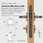 Sculpted Solid Brass Door Lever Set, US Standard