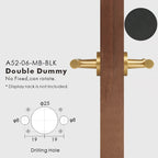 Leather Wrapped Solid Brass Door Lever Set, European Mortise