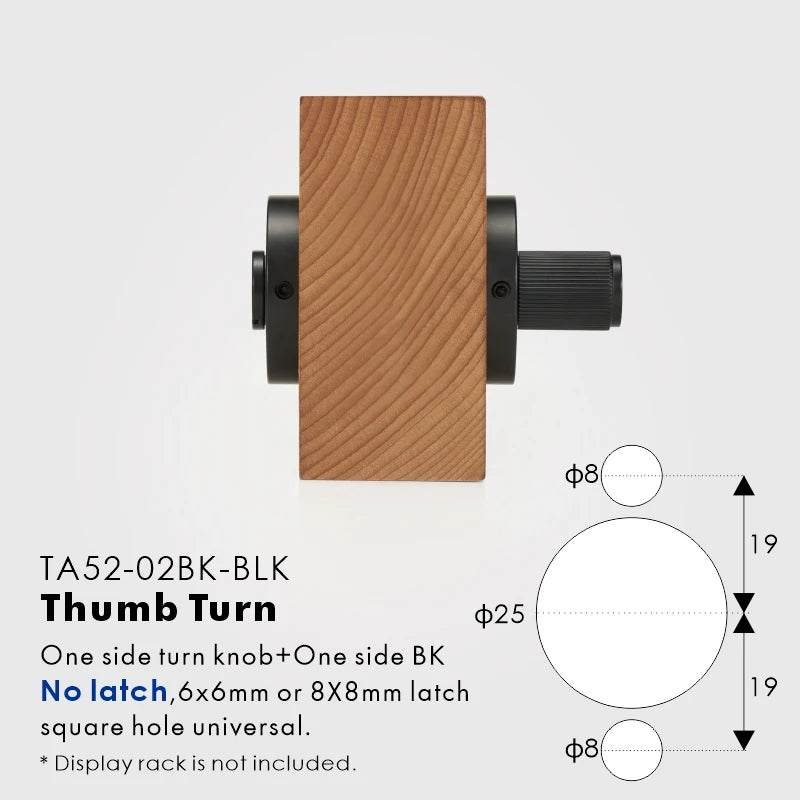 Linear Knurled Solid Brass Privacy Thumb Turn, European Mortise