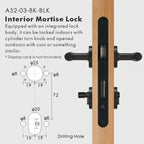 Linear Knurled Solid Brass Door Lever Set, European Mortise