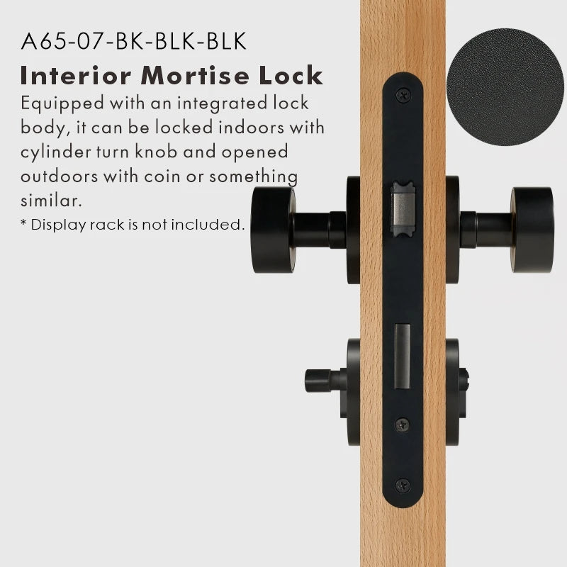 Round Solid Brass Door Knob Set, US Standard