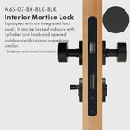 Round Solid Brass Door Knob Set, US Standard