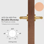 Leather Wrapped Solid Brass Door Lever Set, European Mortise