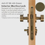 Round Solid Brass Door Knob Set, US Standard