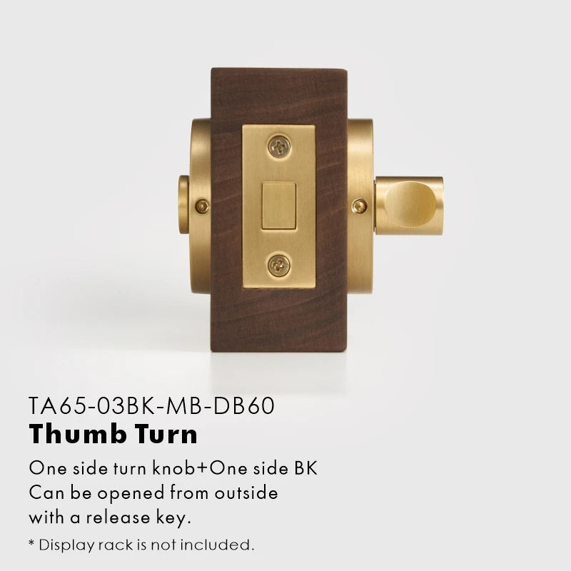 Plain Solid Brass Privacy Thumb Turn, US Standard