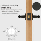 Leather Wrapped Solid Brass Door Lever Set, European Mortise