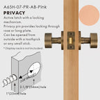 Round Solid Brass Door Knob Set, US Standard