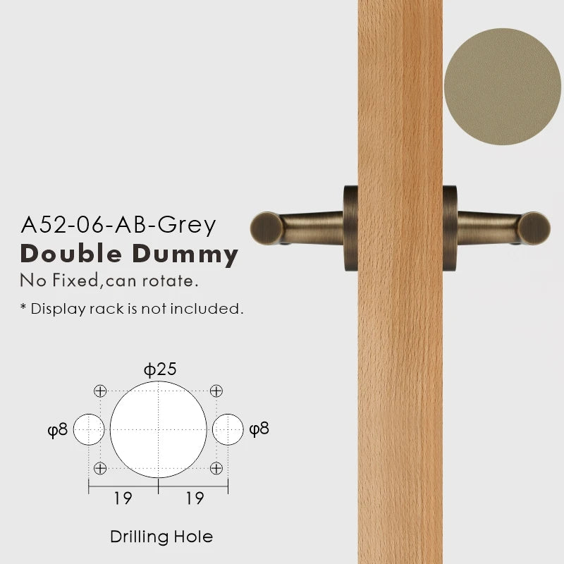 Leather Wrapped Solid Brass Door Lever Set, European Mortise
