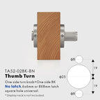 Linear Knurled Solid Brass Privacy Thumb Turn, European Mortise