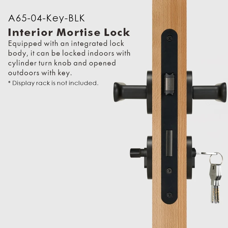 Flat Solid Brass Door Lever Set, US Standard
