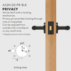 Linear Knurled Solid Brass Door Lever Set, European Mortise
