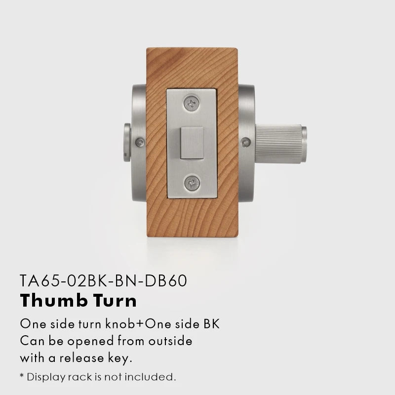 Linear Knurled Solid Brass Privacy Thumb Turn, US Standard