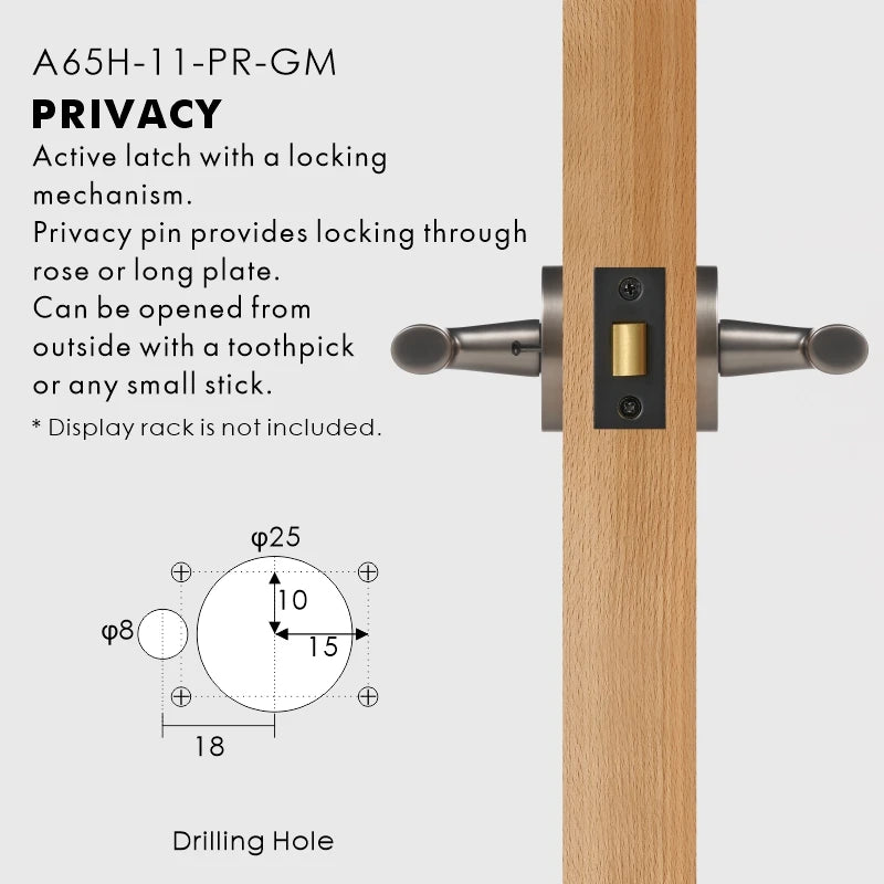 Sculpted Solid Brass Door Lever Set, US Standard