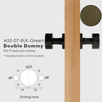 Round Solid Brass Door Knob Set, European Mortise