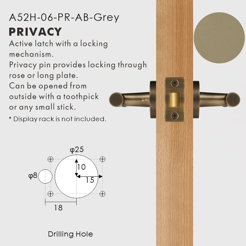 Leather Wrapped Solid Brass Door Lever Set, European Mortise
