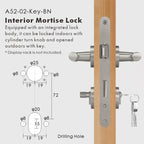 Diamond Knurled Solid Brass Door Lever Set, European Mortise