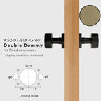 Round Solid Brass Door Knob Set, European Mortise
