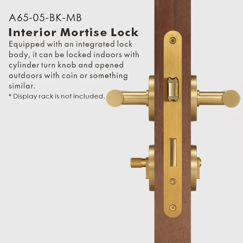 Plain Minimalist Solid Brass Door Lever Set, US Standard