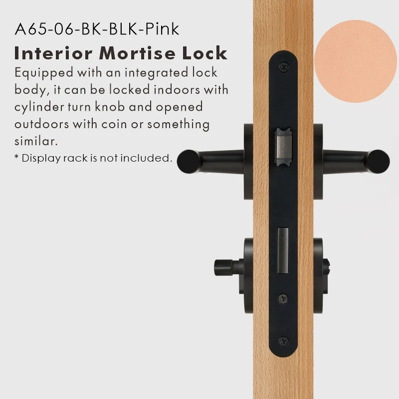 Leather Wrapped Solid Brass Door Lever Set, US Standard