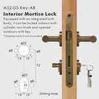 Plain Minimalist Solid Brass Door Lever Set, European Mortise