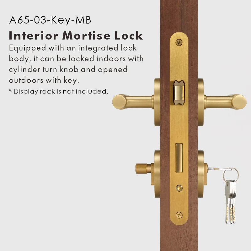 Linear Knurled Solid Brass Door Lever Set, US Standard