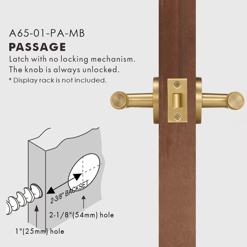 Cross Knurled Solid Brass Door Lever Set, US Standard