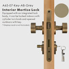 Round Solid Brass Door Knob Set, US Standard