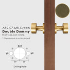 Round Solid Brass Door Knob Set, European Mortise