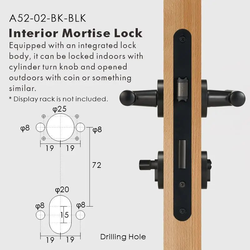 Diamond Knurled Solid Brass Door Lever Set, European Mortise