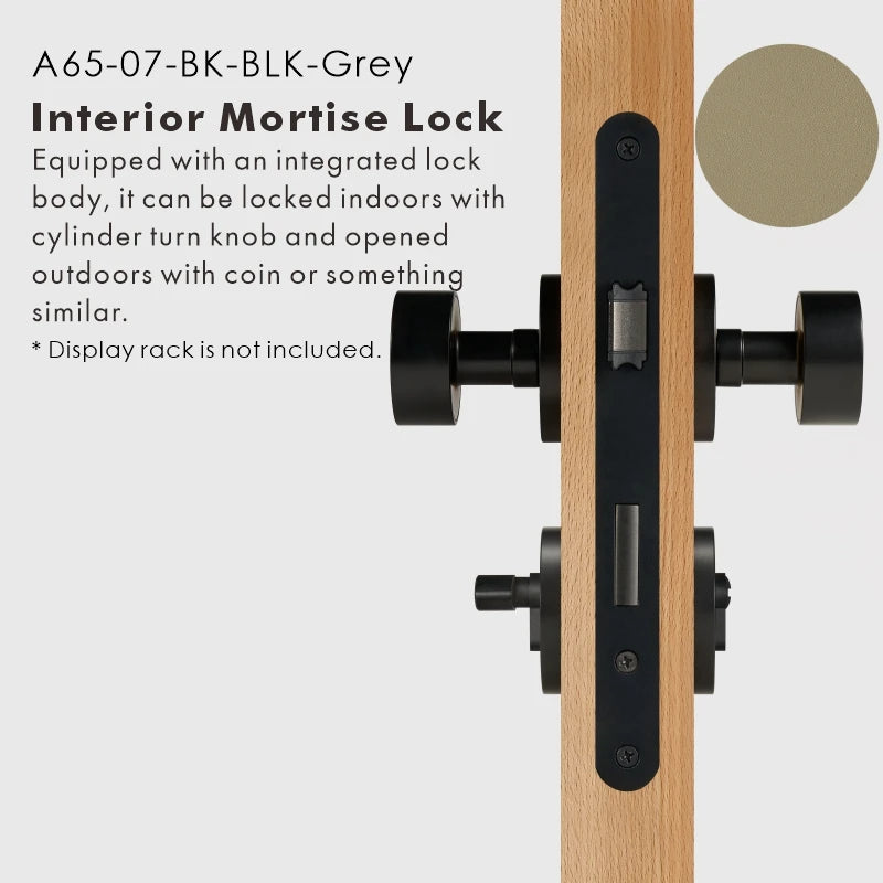 Round Solid Brass Door Knob Set, US Standard