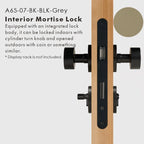 Round Solid Brass Door Knob Set, US Standard
