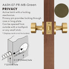 Round Solid Brass Door Knob Set, US Standard