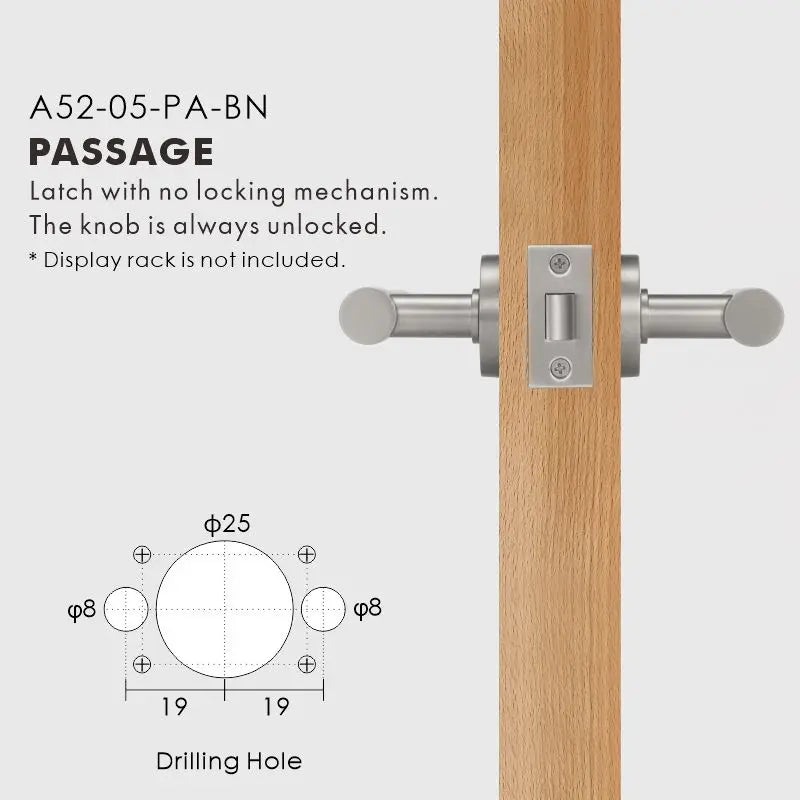 Plain Minimalist Solid Brass Door Lever Set, European Mortise