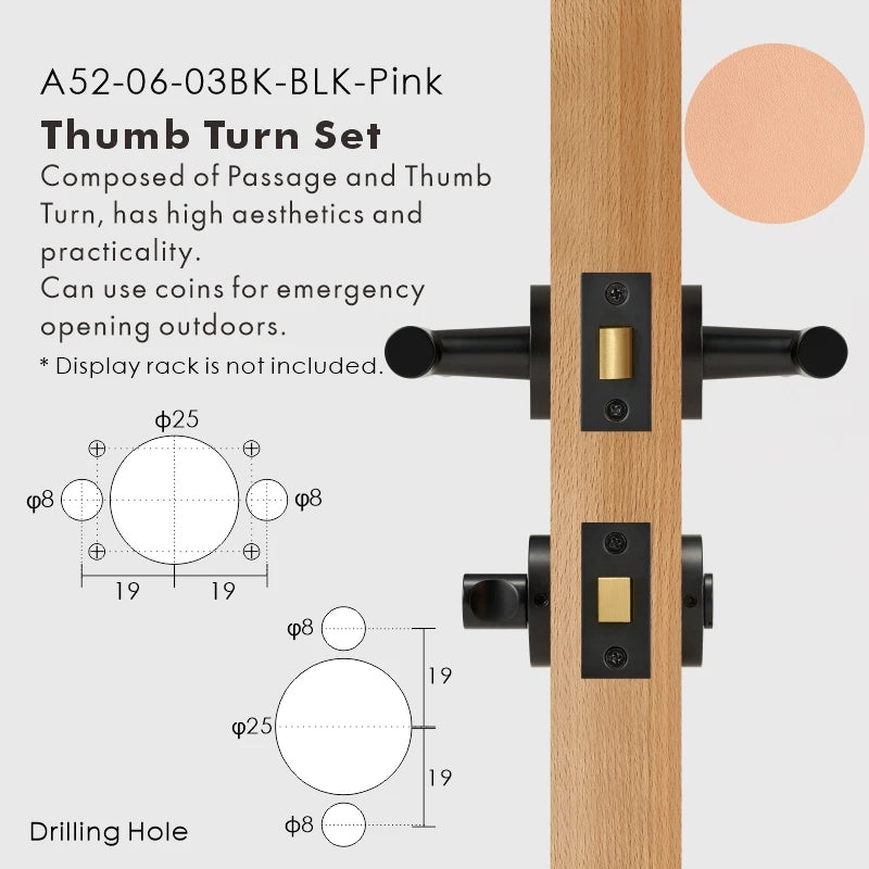 Leather Wrapped Solid Brass Door Lever Set, European Mortise