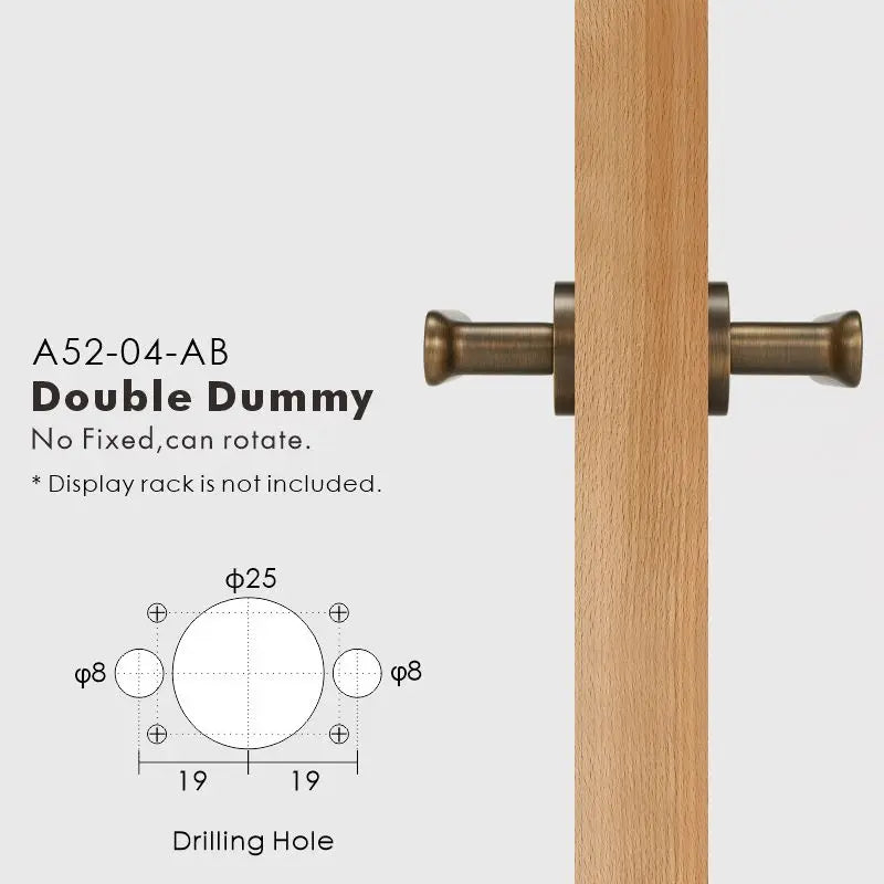 Flat Solid Brass Door Lever Set, European Mortise