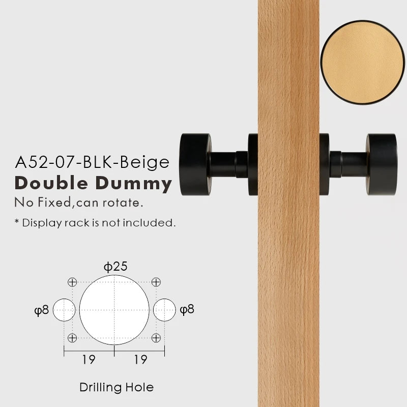 Round Solid Brass Door Knob Set, European Mortise