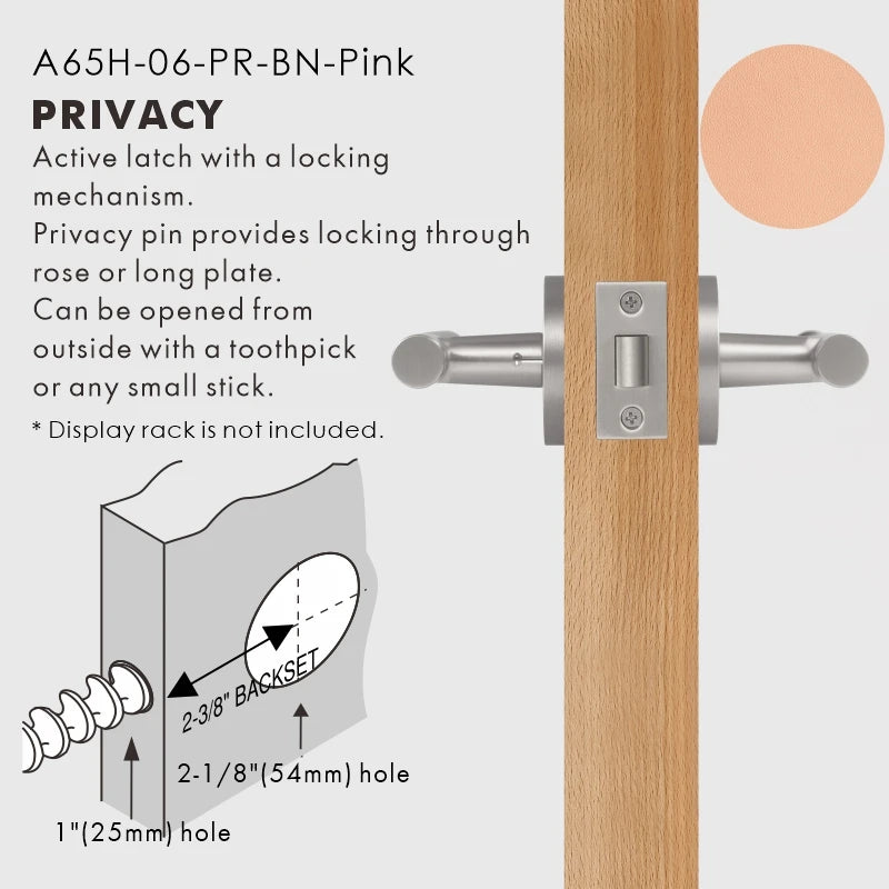 Leather Wrapped Solid Brass Door Lever Set, US Standard