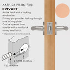 Leather Wrapped Solid Brass Door Lever Set, US Standard