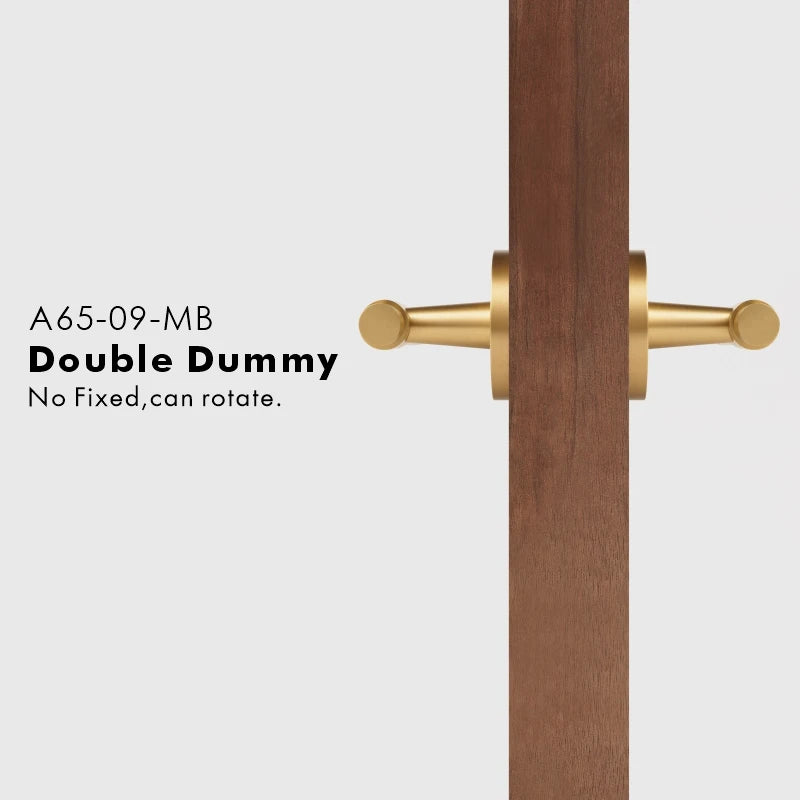 Slim Plain Solid Brass Door Lever Set, US Standard