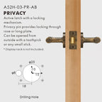 Linear Knurled Solid Brass Door Lever Set, European Mortise