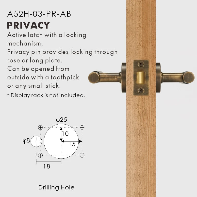 Linear Knurled Solid Brass Door Lever Set, European Mortise