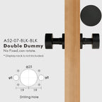 Round Solid Brass Door Knob Set, European Mortise