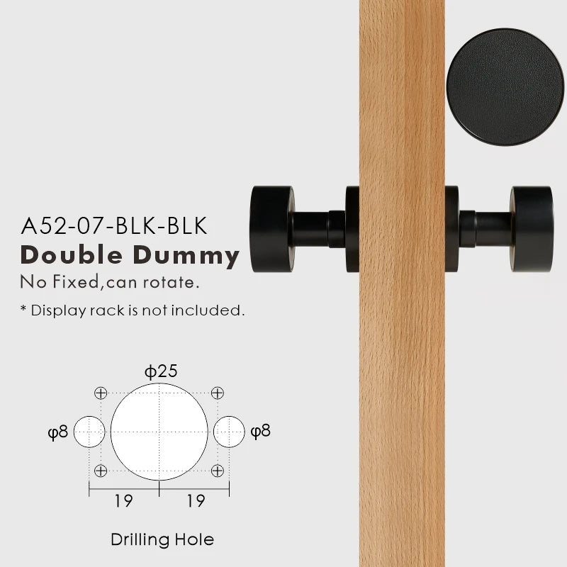 Round Solid Brass Door Knob Set, European Mortise