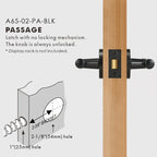 Diamond Knurled Solid Brass Door Lever Set, US Standard