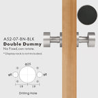 Round Solid Brass Door Knob Set, European Mortise