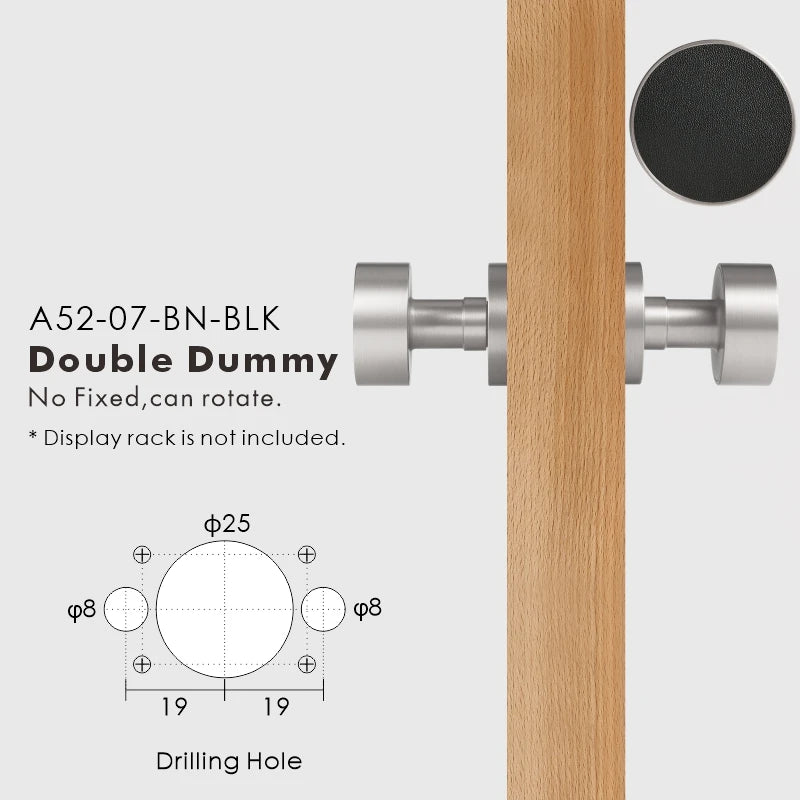 Round Solid Brass Door Knob Set, European Mortise